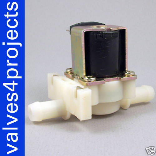 3/8" 12VDC Hose Barb Electric Solenoid Valve, Plastic Body, Water, 12-volt DC NC