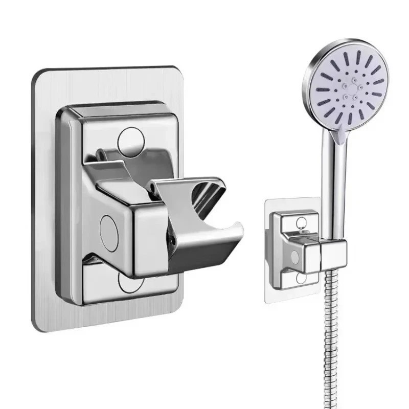 Wall Mounted Shower Head Holder Adjustable ABS Self Adhesive Rotatable Bathroom