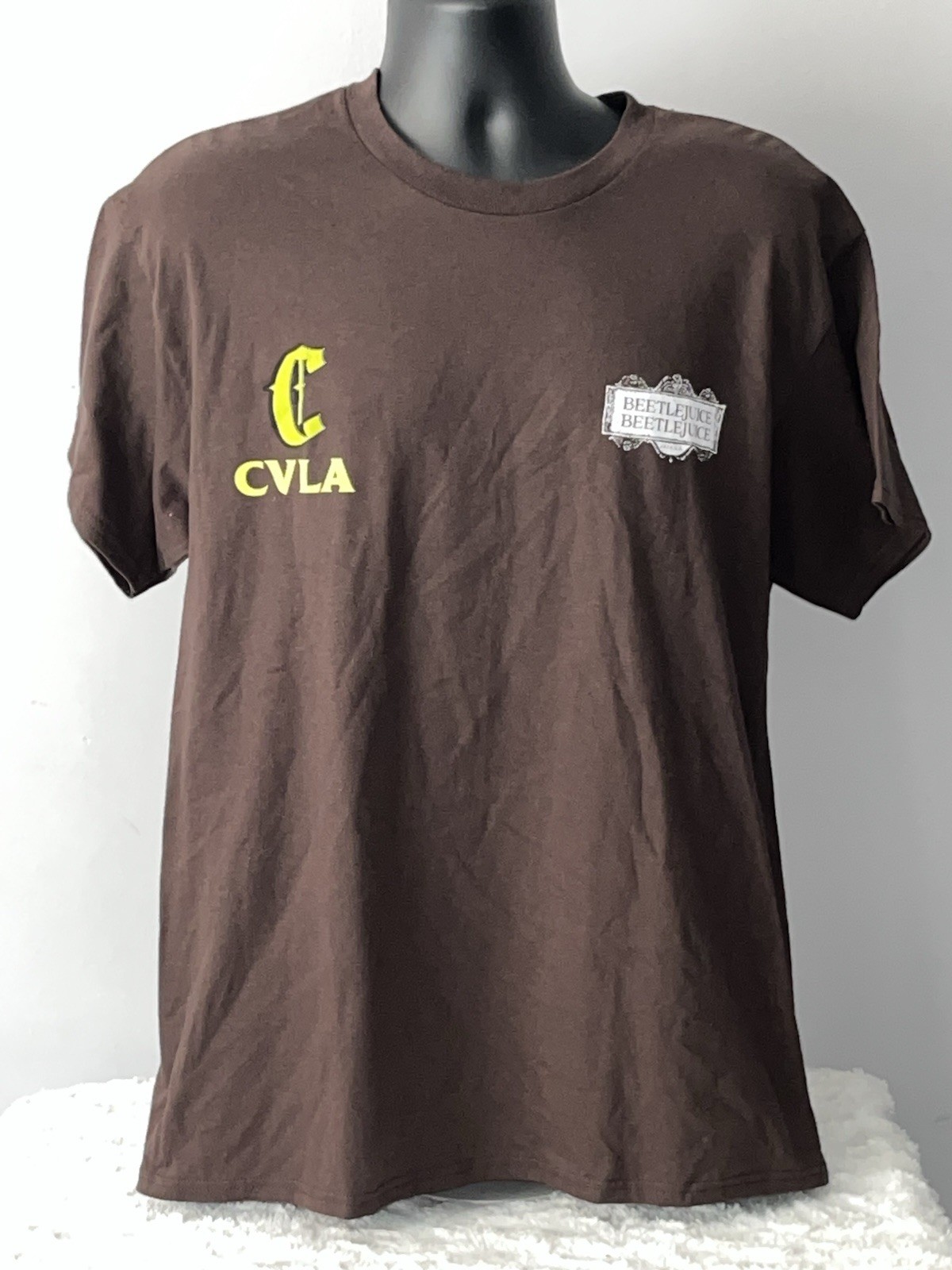 BEETLEJUICE CVLA COLAB ASTRID MOVIE CHARACTER GRAPHIC T-SHIRT MENS LARGE NWOT