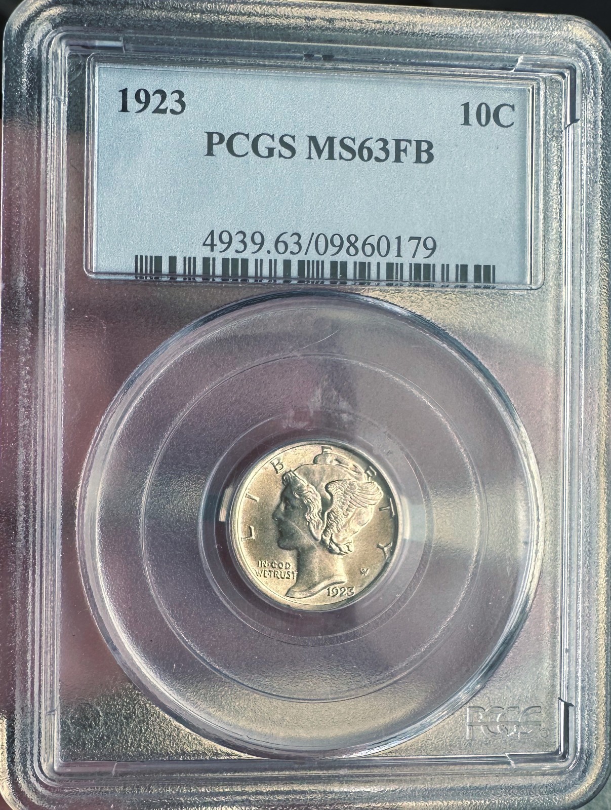 1923 Mercury Dime – PCGS MS63FB – Full Bands Premium Example