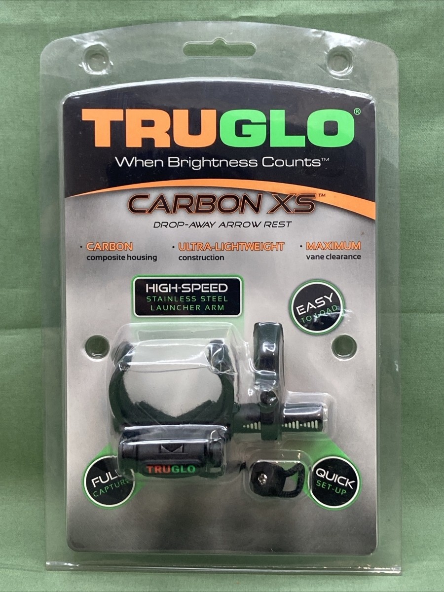 NEW TRUGLO TG625B CARBON XS DROP AWAY ARROW REST RH BLACK