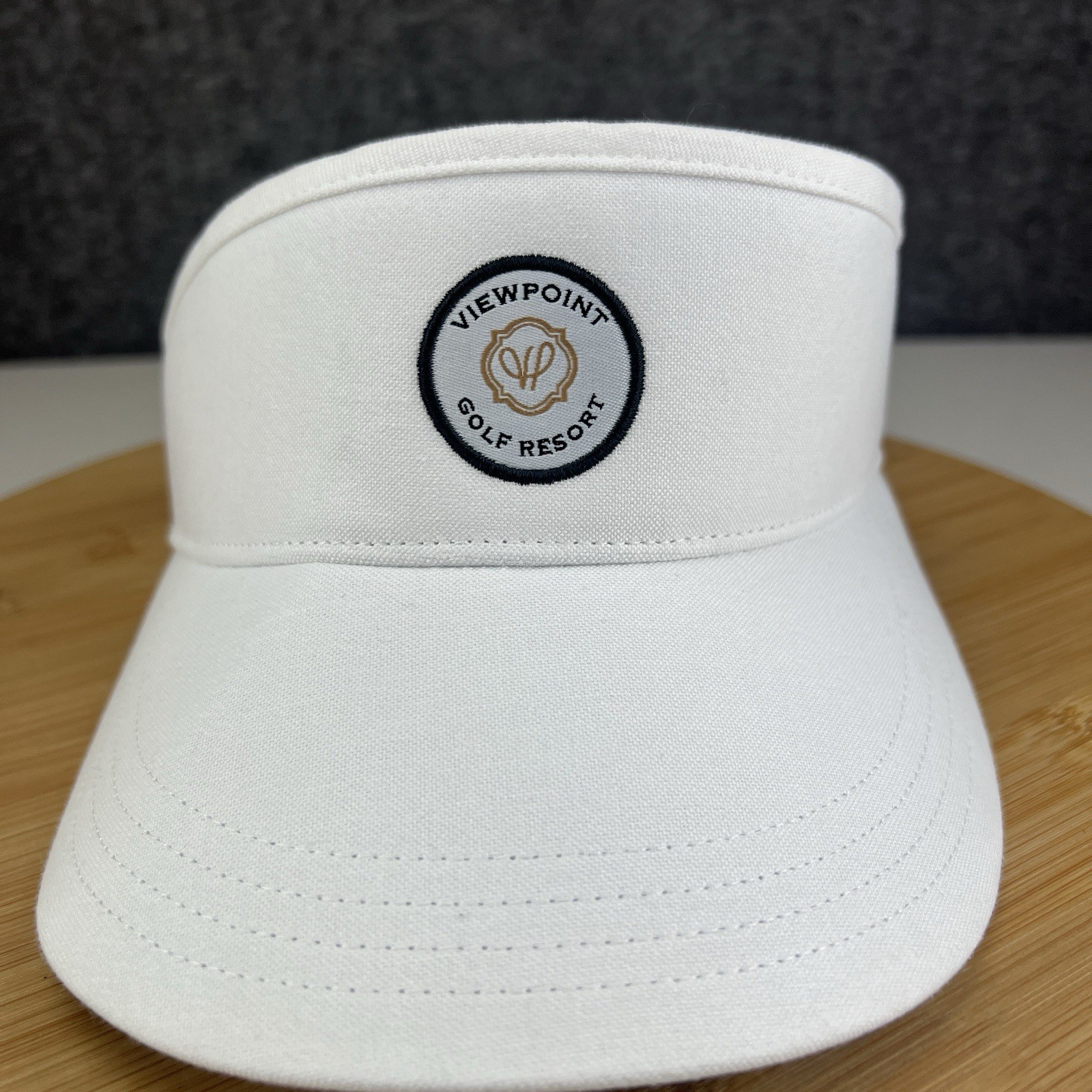 Viewpoint Golf Resort Visor Strapback OSFM White Mesa Arizona Patch Logo
