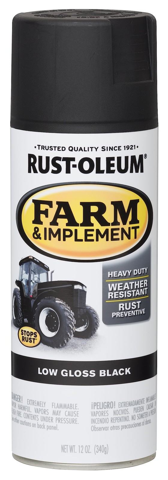 HeavyDuty Black Farm Implement Spray Paint 12 oz Rust Preventative for Tractors