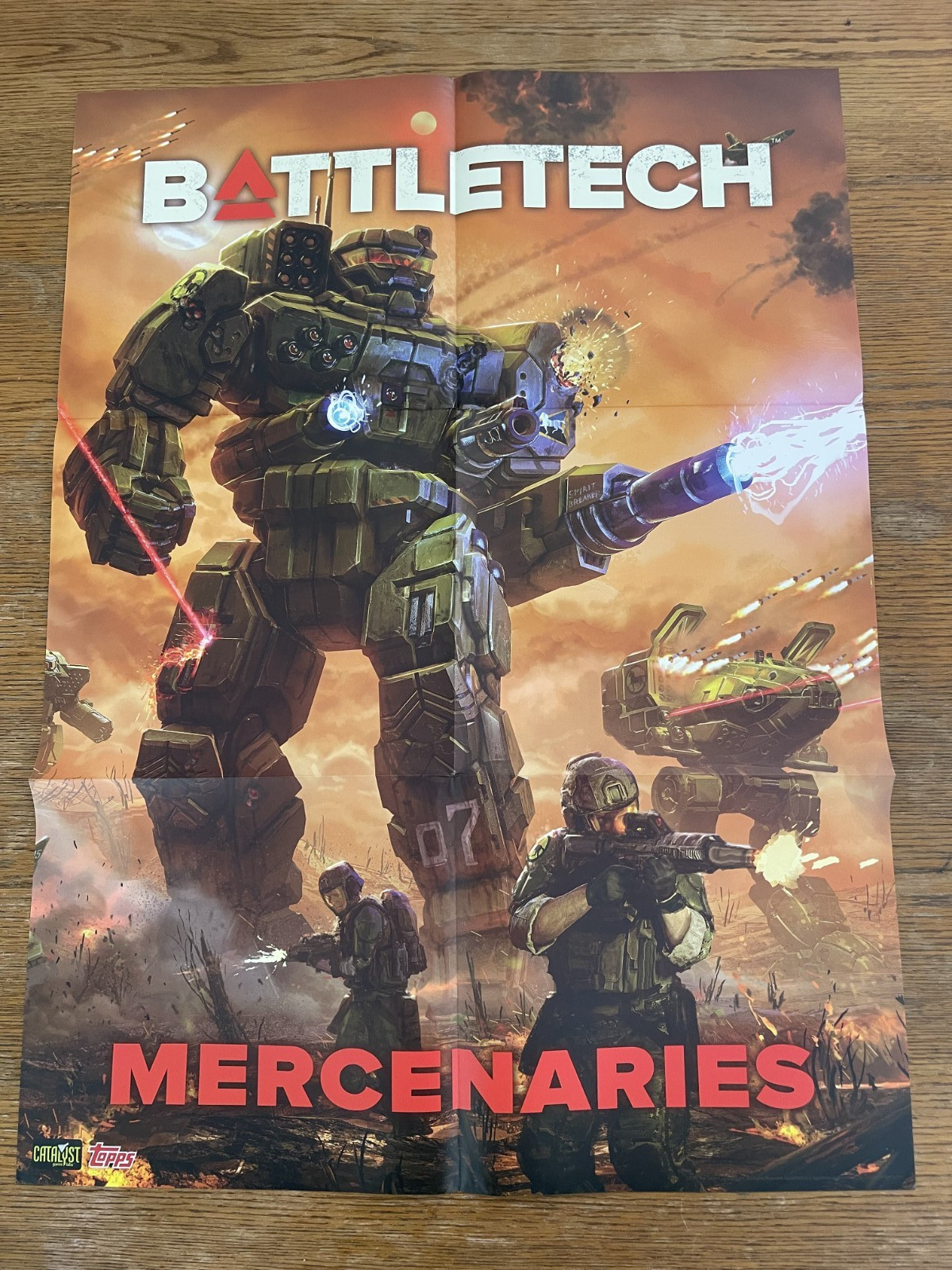 BATTLETECH MERCENARIES / BATTLE OF TUKAYYID DOUBLE SIDED FOLDED POSTER 22X30