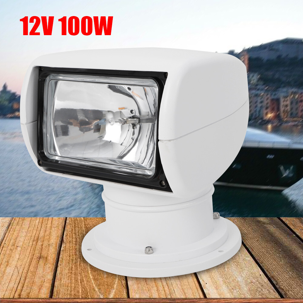 Remote Control Spot Light,12V 100W Marine Spotlight,Boat Search Light