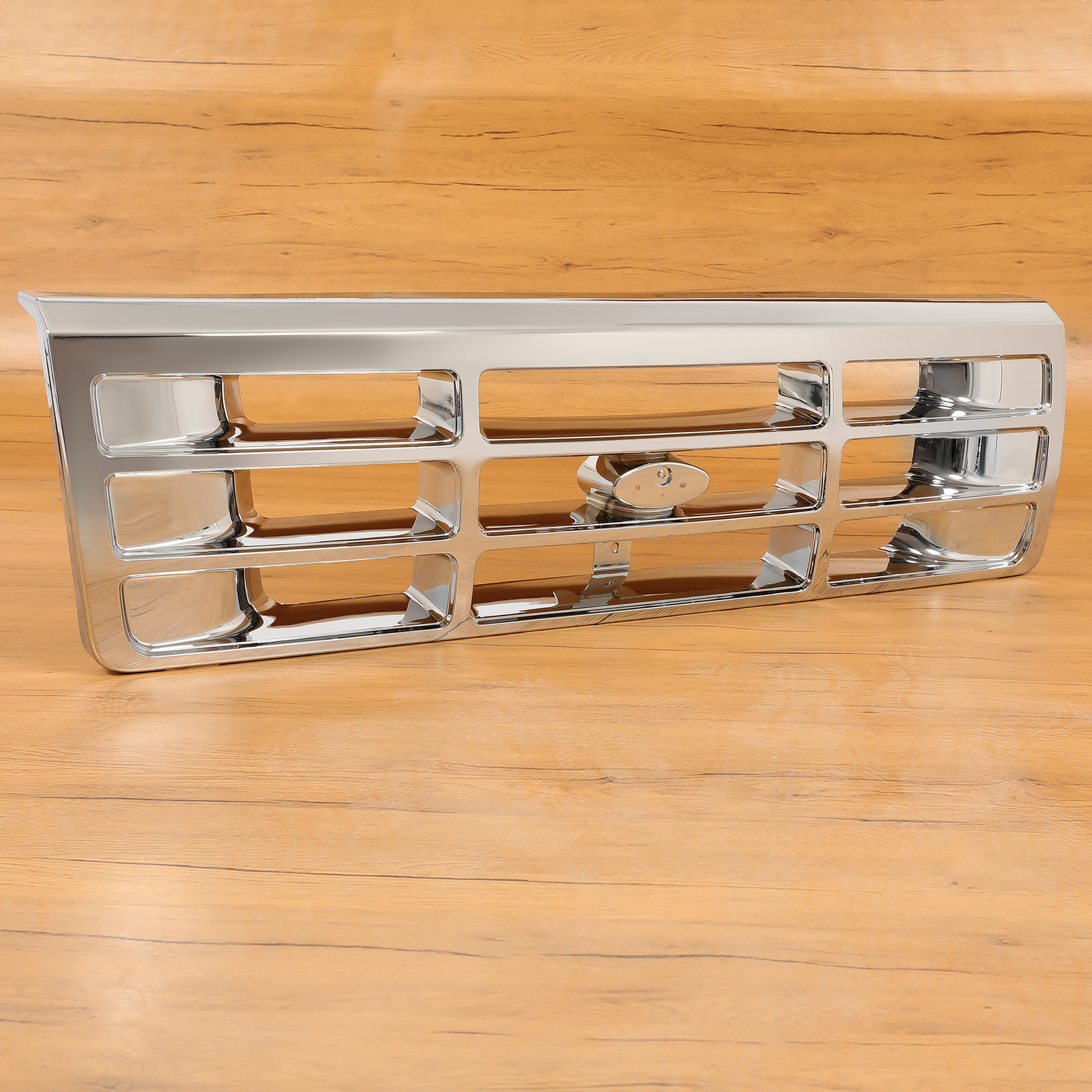 Chrome Front Bumper Grille ABS Grill For Ford F-150 F-250 HD F-350 1992-1997