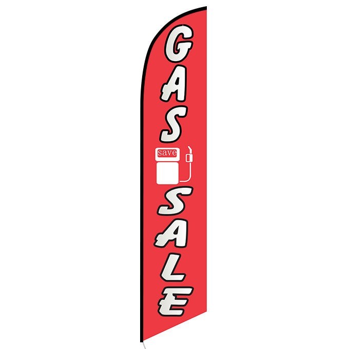 GAS SALE 12ft Feather Banner Swooper Flag - FLAG ONLY (7)