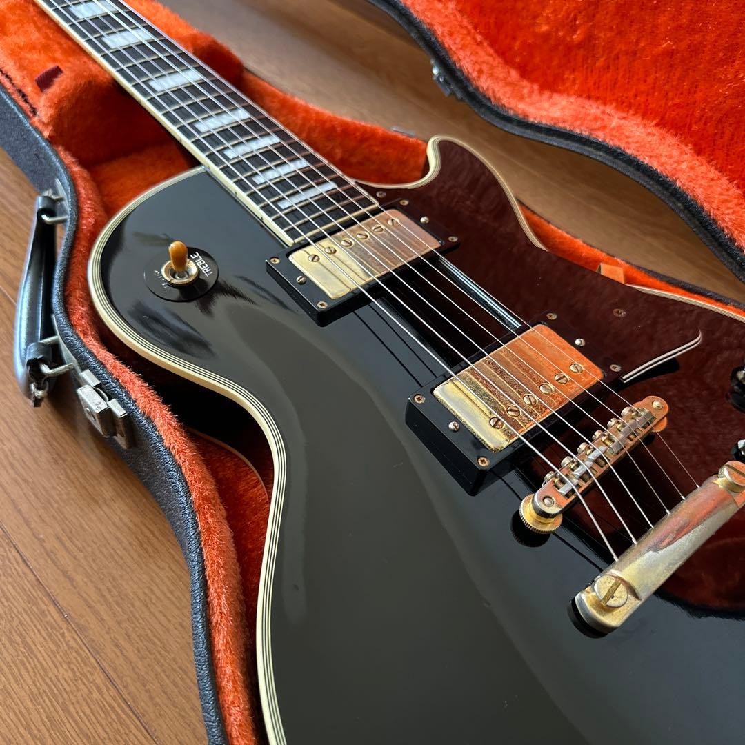 Burny Rlc-70 Les Paul Custom Made In Japan Hard Case