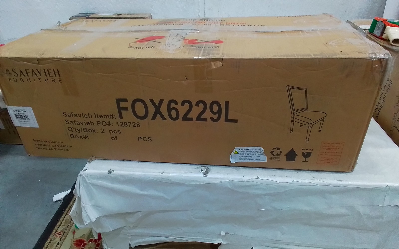 Safavieh BUCHANAN RECT SIDE CHAIR, Reduced Price 2172771804 FOX6229L