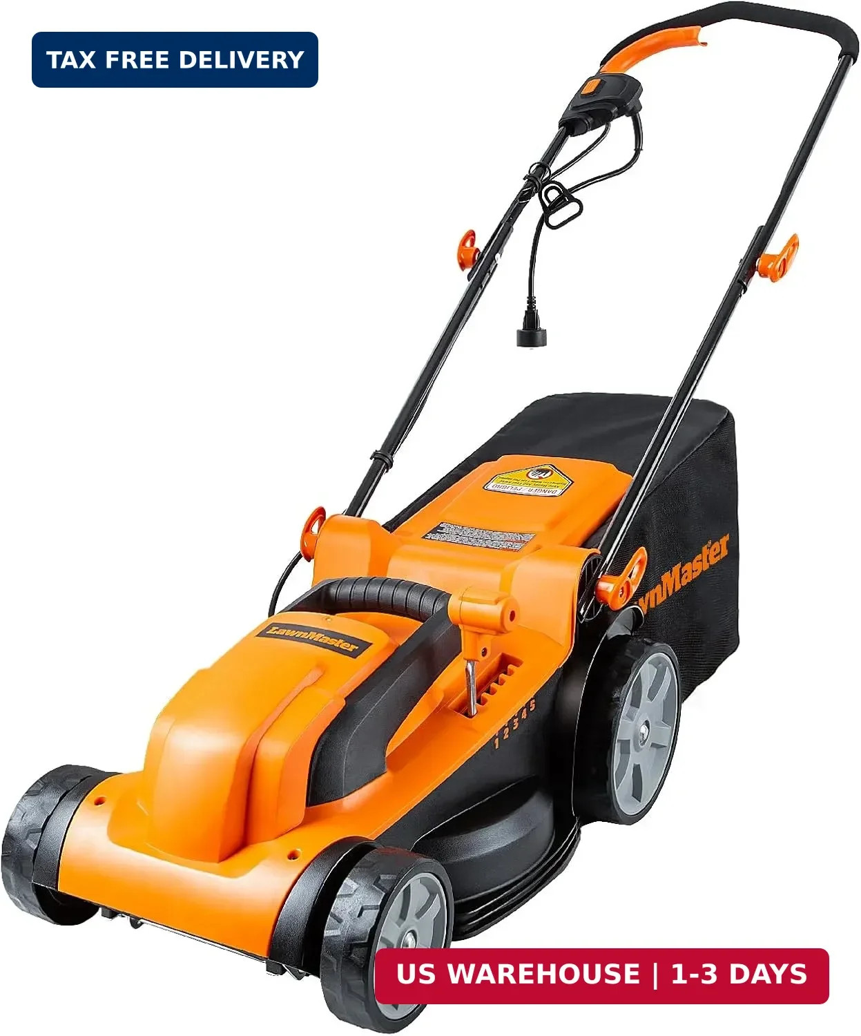 LawnMaster MEB1114K Electric Corded Lawn Mower 15-Inch 11AMP