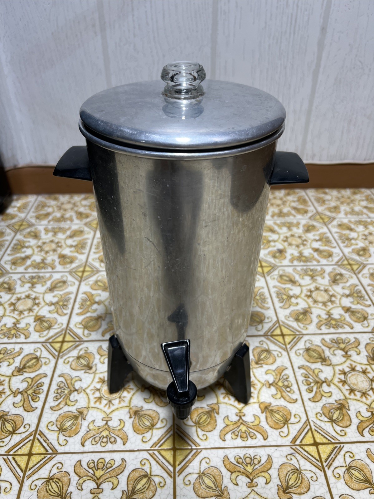 Vintage 22 cup electric coffee maker Percolator~MIRRO ALUMINUM CO C-9292 1960s