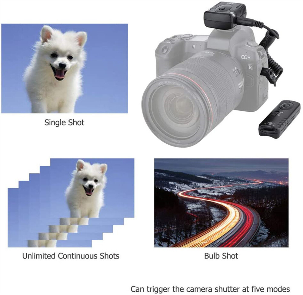 Wireless Shutter Remote Control for Canon EOS R5 7D 6D 5D Mark IV III II 5DS R