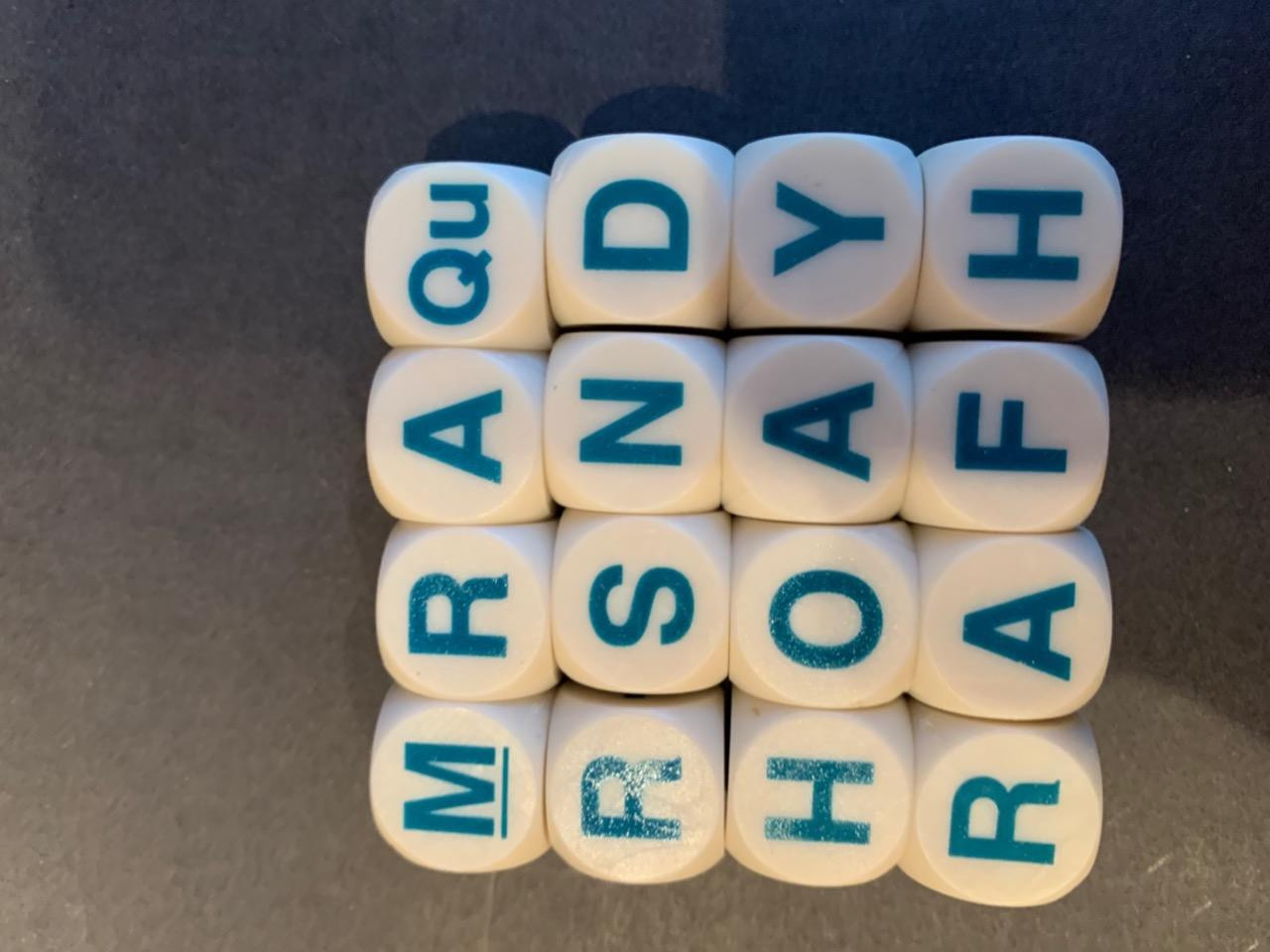 Boggle Replacement 16 Blue Letter Cubes -Crafts-