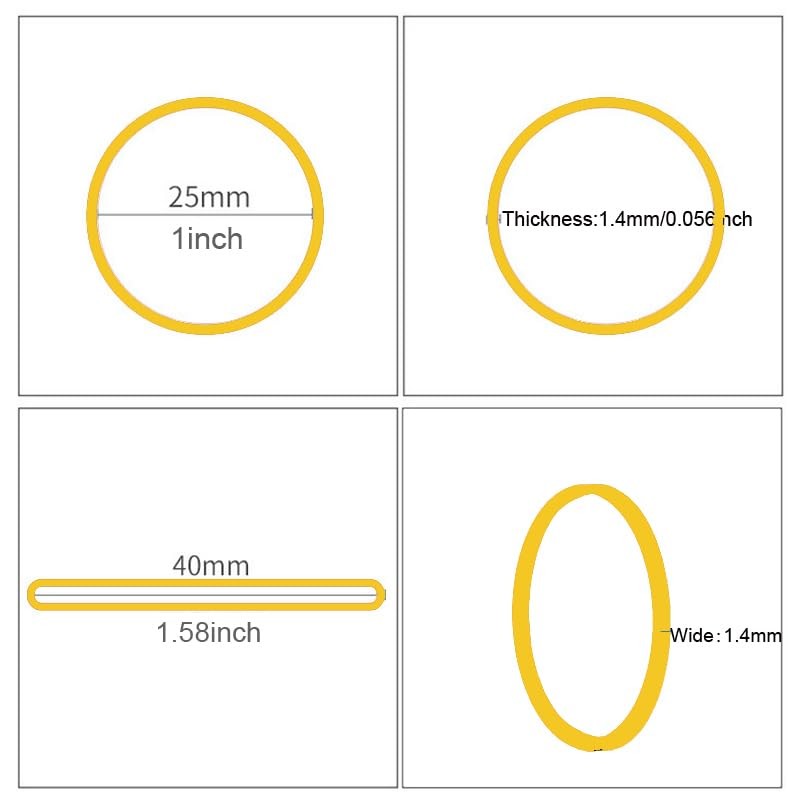 Multicolor Rubber Bands size #10 Small Elastic Stretchable set 750P