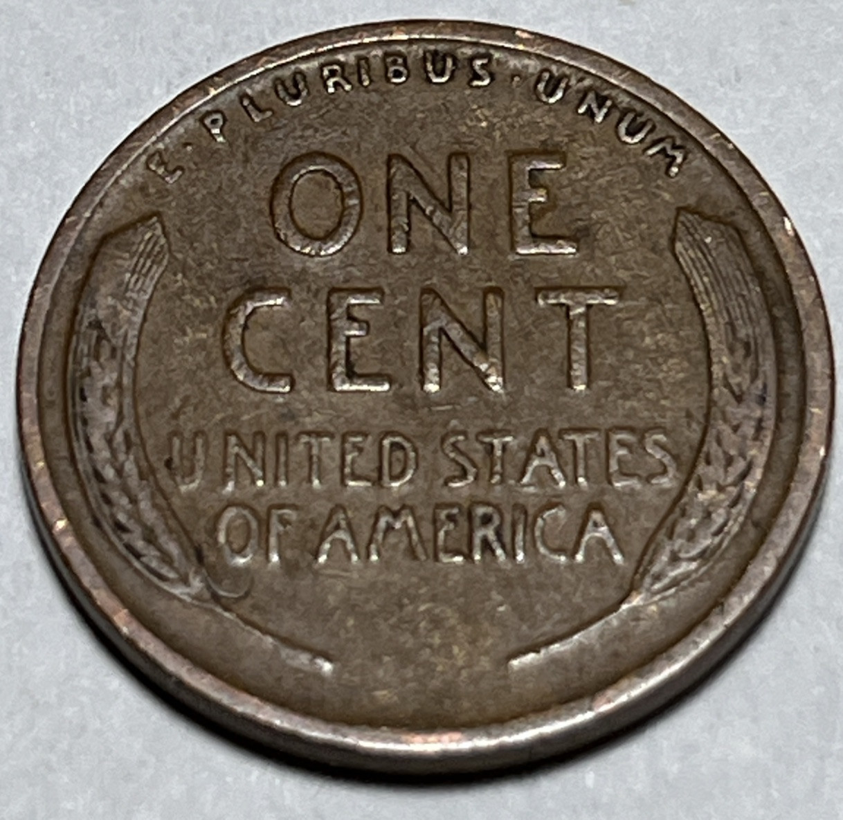 1919 P Lincoln Wheat Cent Woody Improper Alloy Error & Lamination Error Reverse