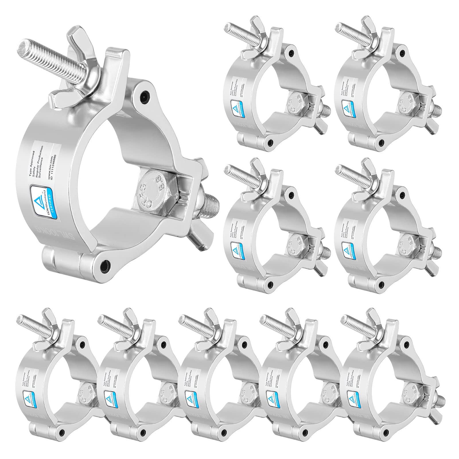 TUV Truss Clamp, 10PCS 2 Inch Premium Aluminum Stage Lights Truss O Clamps, L...