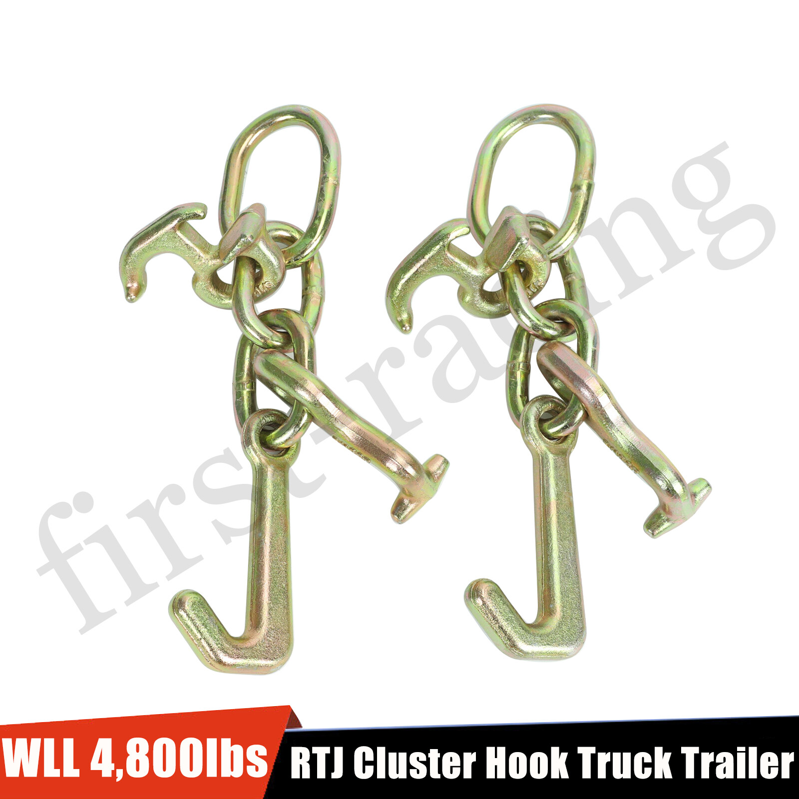 2X RTJ Cluster Hook 4,800lb WLL Heavy Duty Towing Truck Trailer Body Frame Hook
