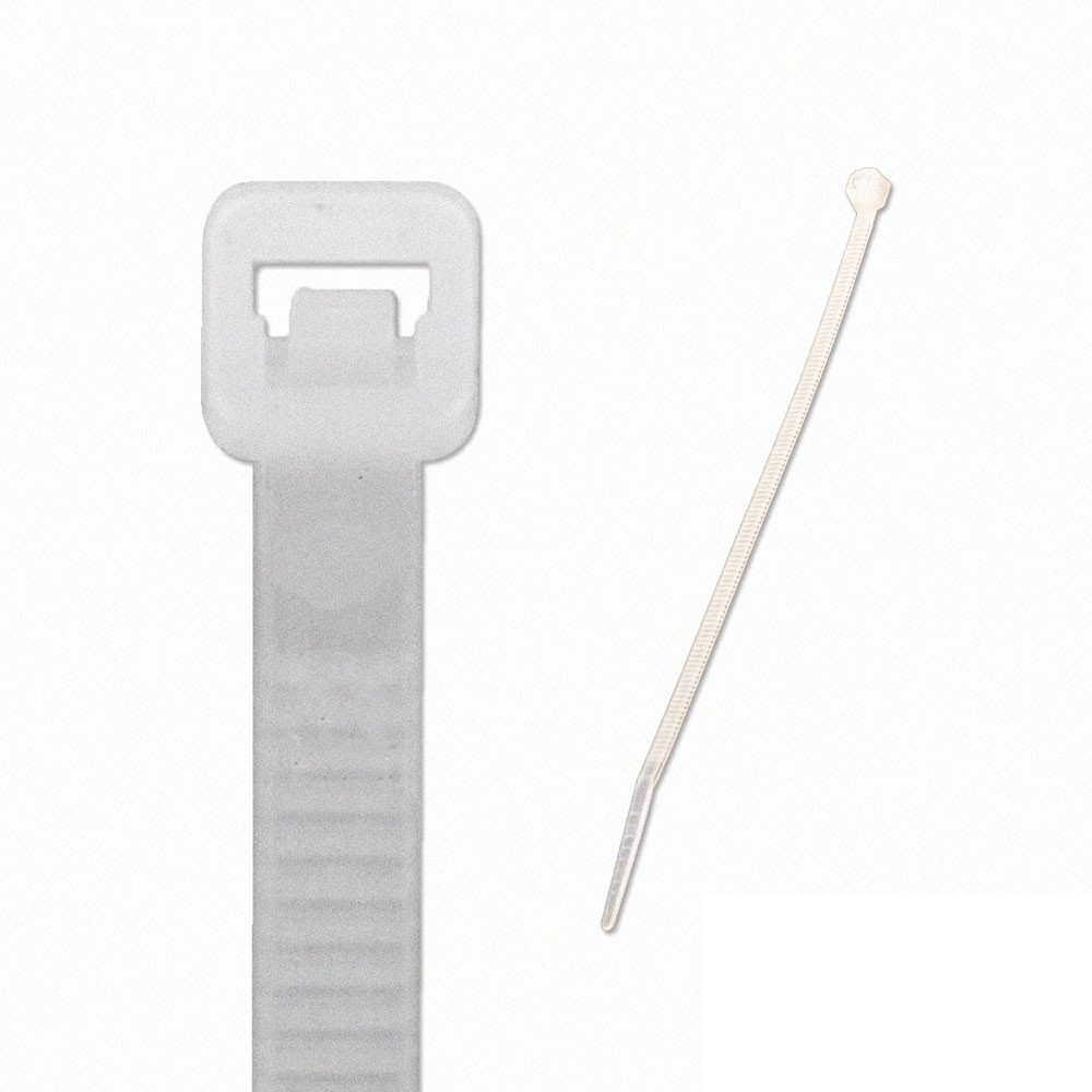 8 Inch Nylon Cable Wire Zip Tie 50 lbs - Natural White 400 Pack Lot Pcs Qty