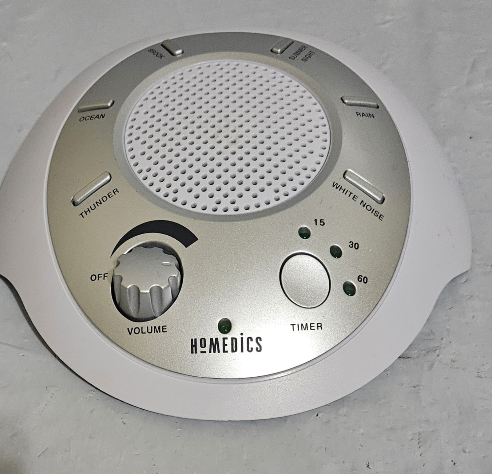 Homedics SS-2000 White Noise Sound Sleep Therapy Machine 6 Sounds