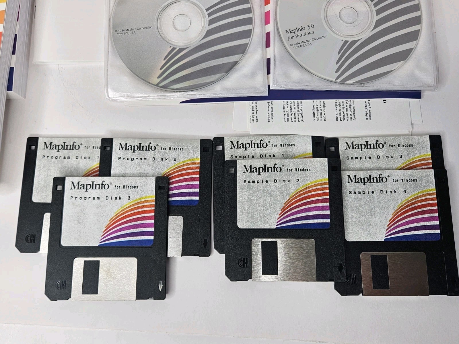 MapInfo 3.0 For Windows Desktop Mapping Software 1994 Cd-rom & 3.5" Floppy