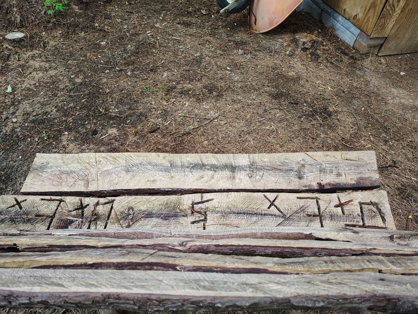 wooden bench