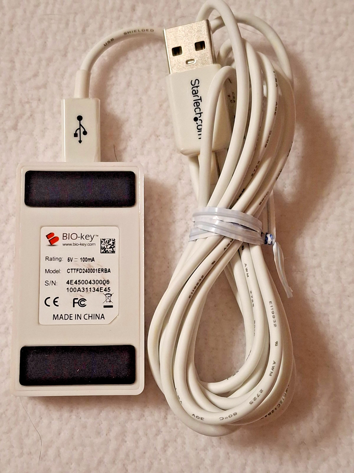 BIO-Key Fingerprint Reader/lightly used/Ships Free