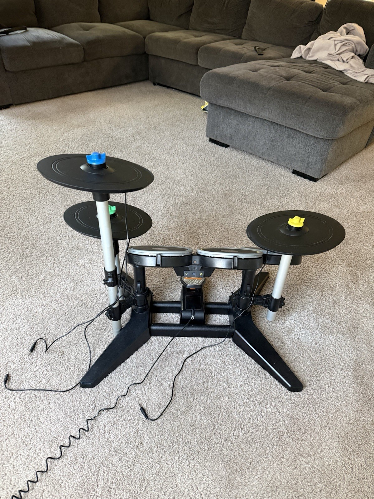 Video Game Drum Controller Set Bundle with Drum Set and Foot Pedal