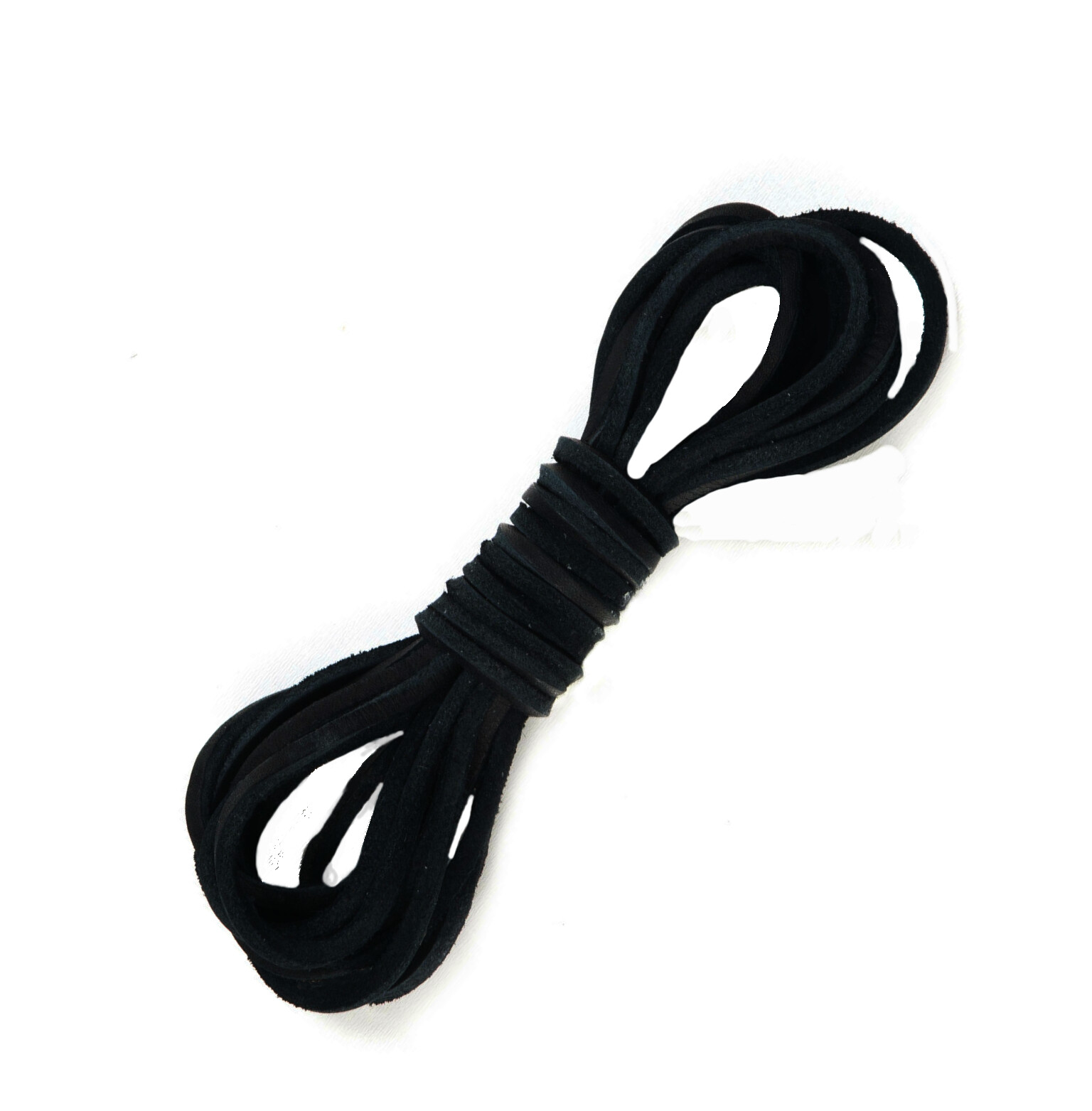 Solid Black Leather Boot Laces ~ 72" x 1/8"  fits Work Boot - 1 PAIR Canada Made