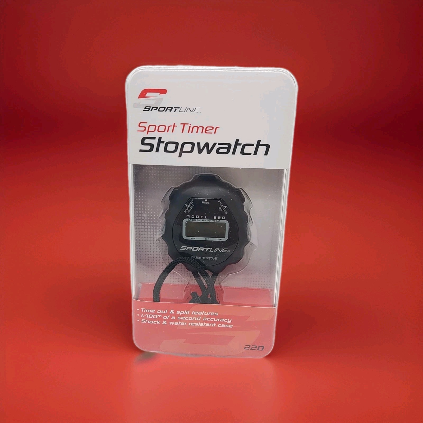 Sportline  220 All-Purpose Sport Timer Stopwatch,Black New Sealed