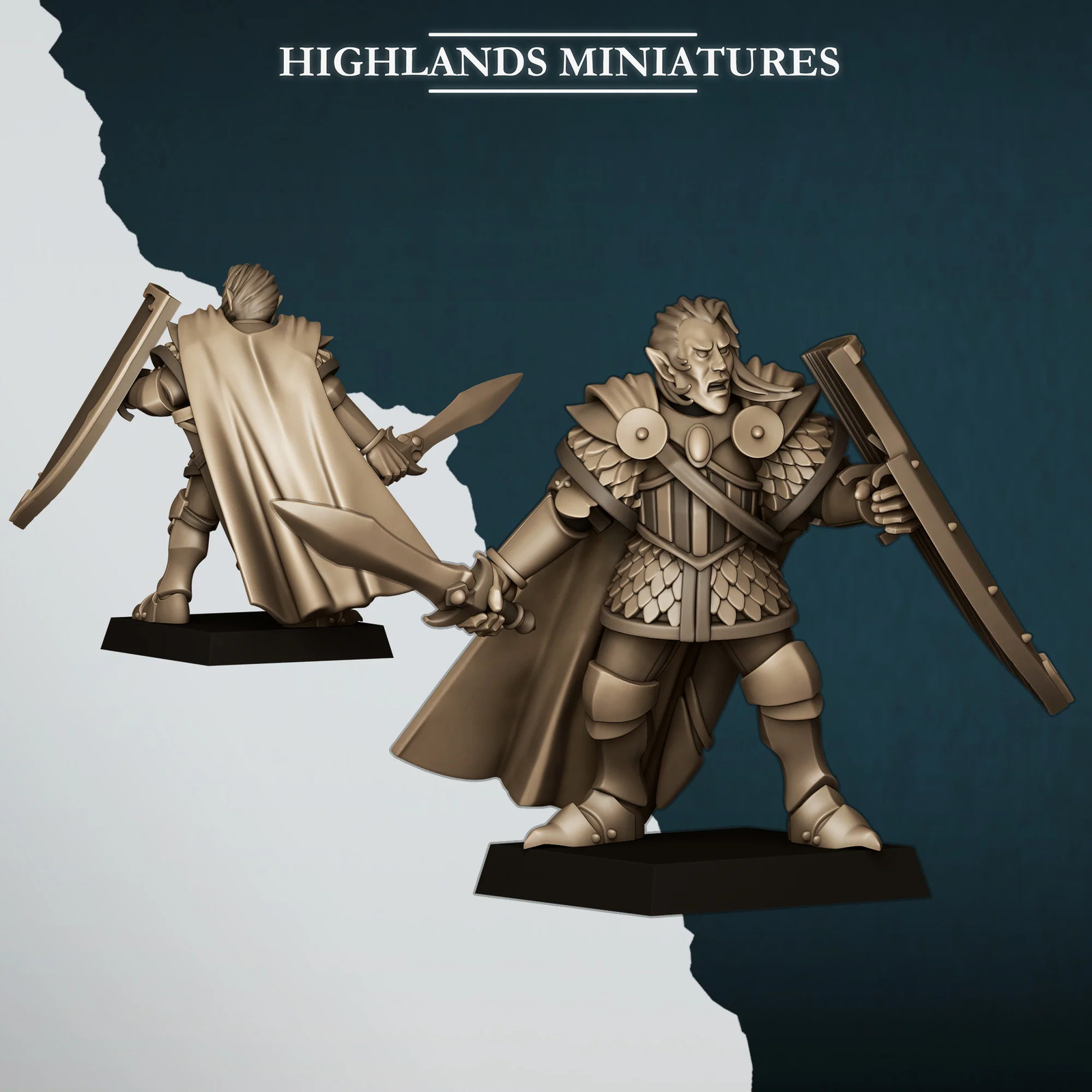 Aegean Elf Prince on Foot - 28-32mm Aegean Elves - Resin Tabletop Miniature