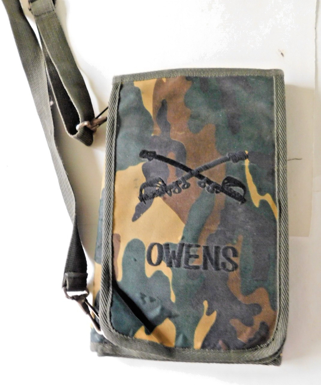 U.S MILITARY MAP CASE CANVAS BAG WITH SHOULDER STRAP USA -VIETNAM ERA