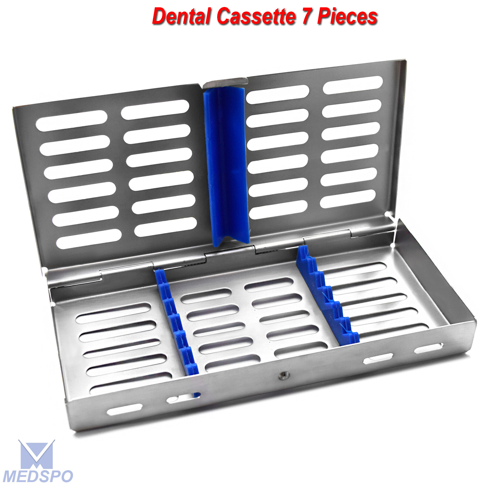 Dental Tray Rack  Sterilization Cassette 7 Pieces Box Stainless Steel Instrument