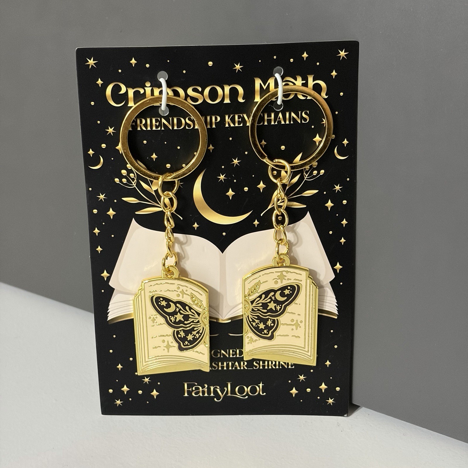 Fairyloot The Crimson Moth Friendship Keychains Set of Two: February 2024 Box