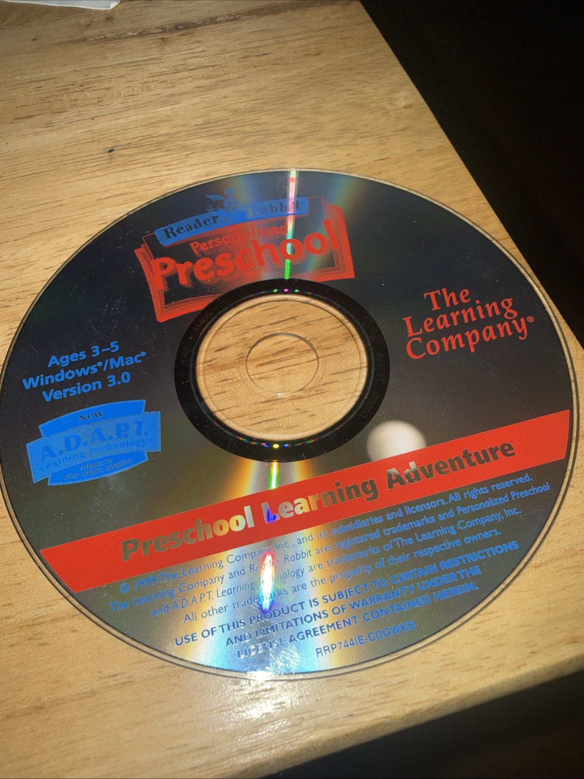 Reader Rabbit Preschool PC Windows/MAC Working Game Only