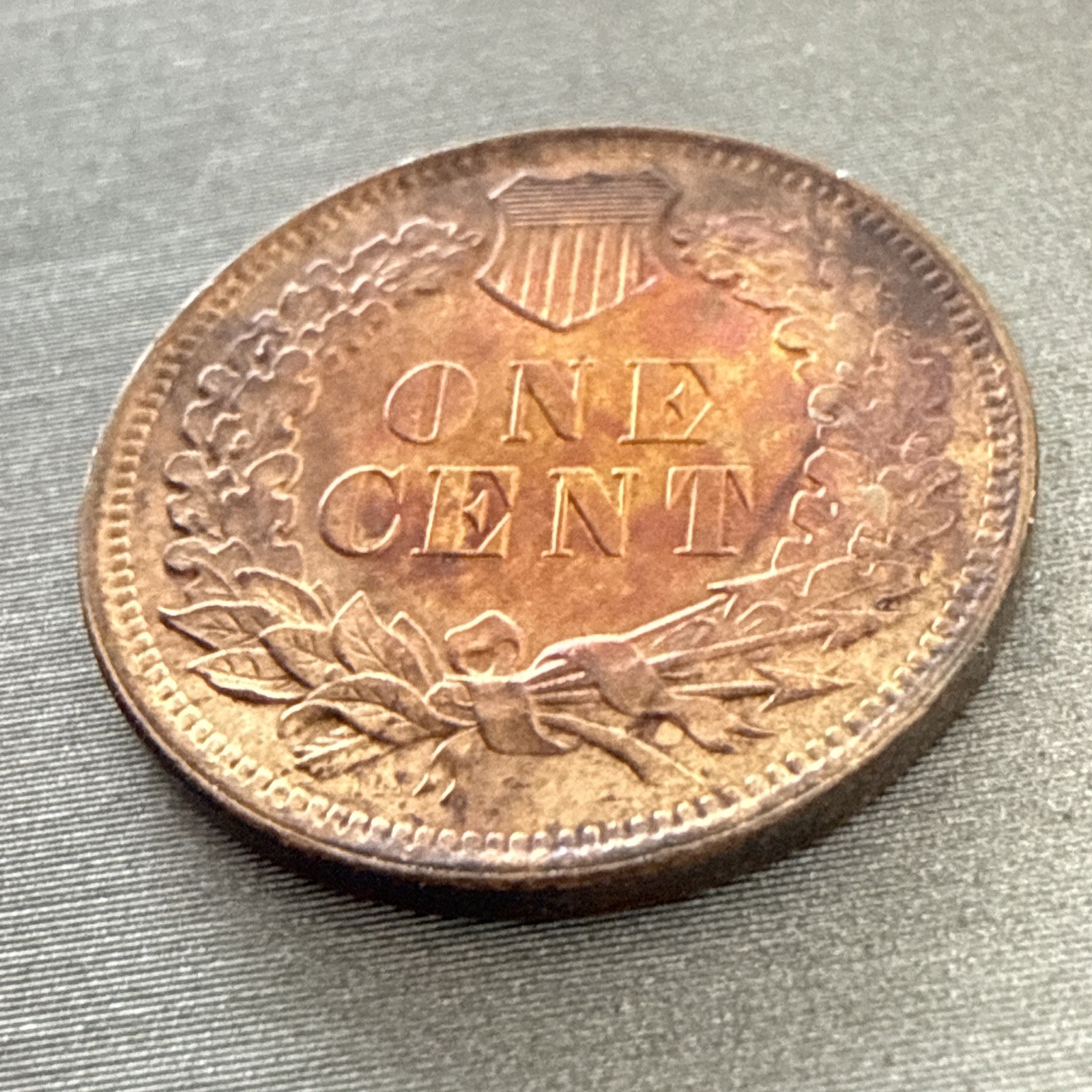 1901 Indian Head Cent 🌈 Rainbow toned🌈