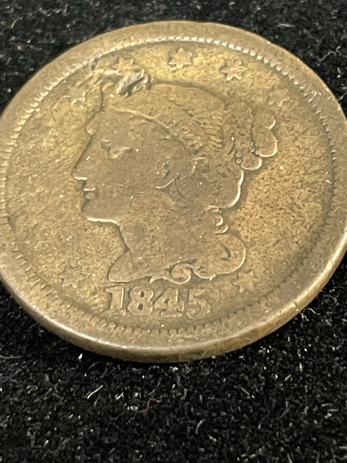 1845 Braided Hair Large Cent