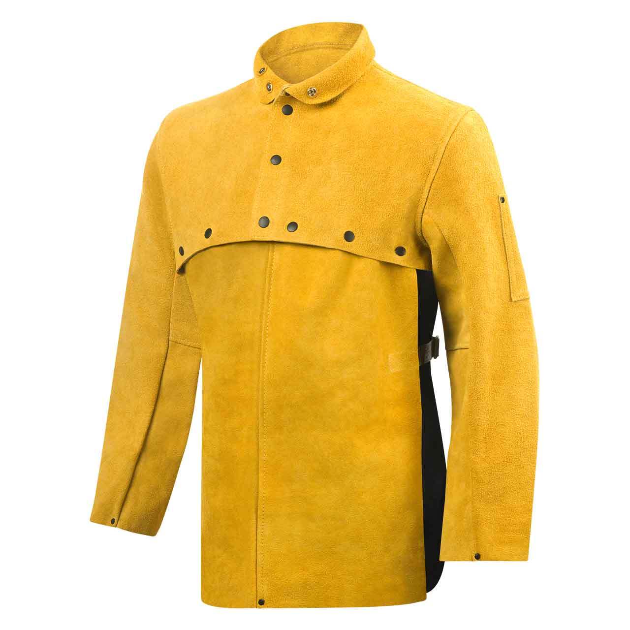 Steiner 8213-M Quality Cowhide Welding Cape Sleeves With 20" Bib Bourbon Medium