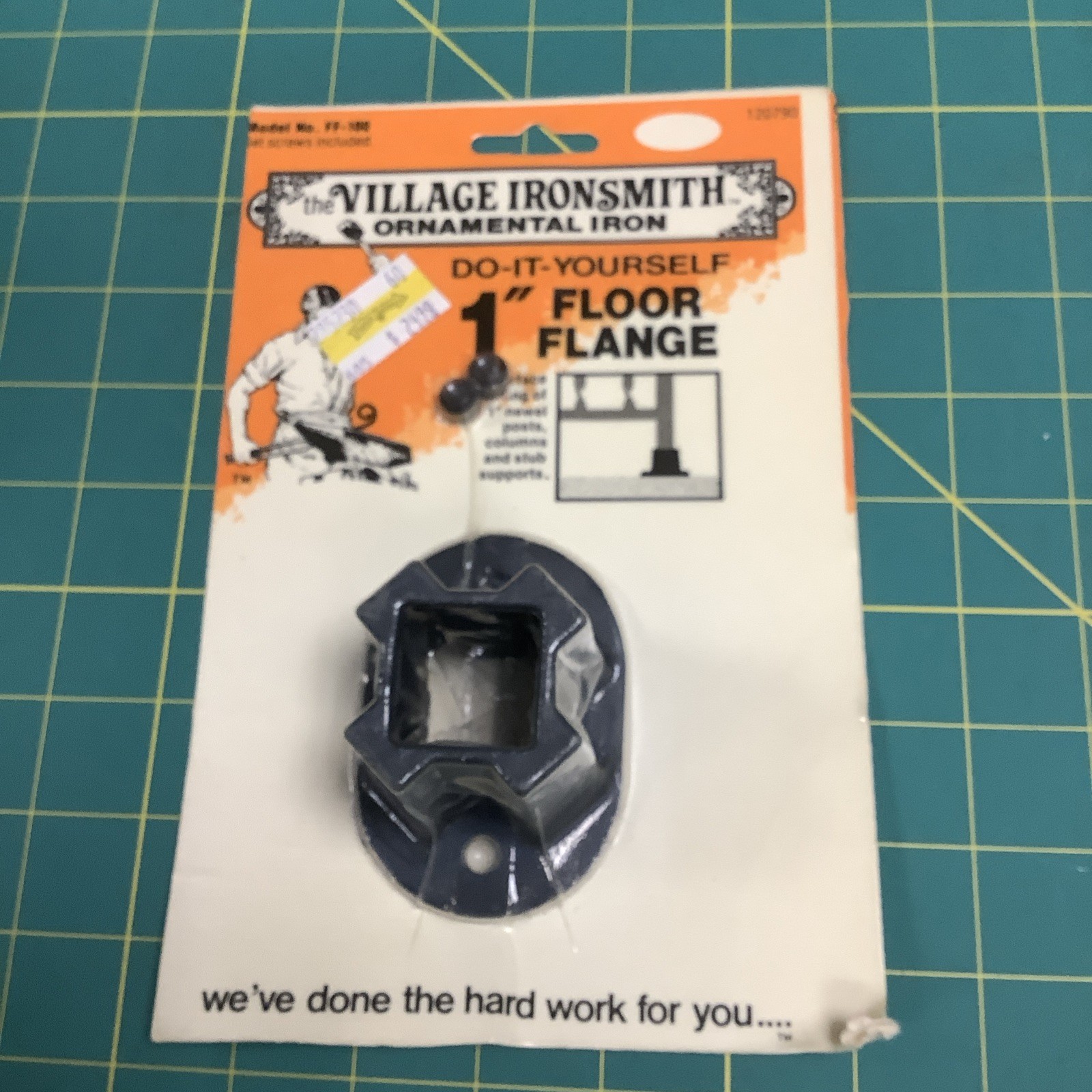 Vtg. NOS Village Iron smith 1” Floor Flange Ornamental Iron Model FF-100