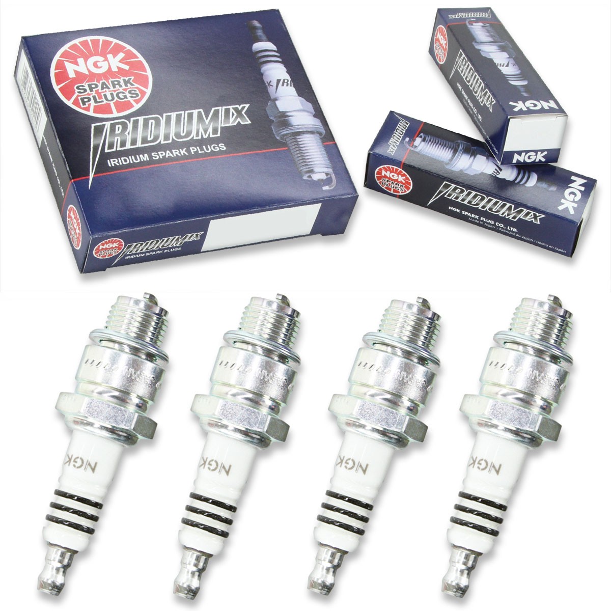 4pcs Derbi TRIAL NGK Iridium IX Spark Plugs 75 Kit Set Engine fl