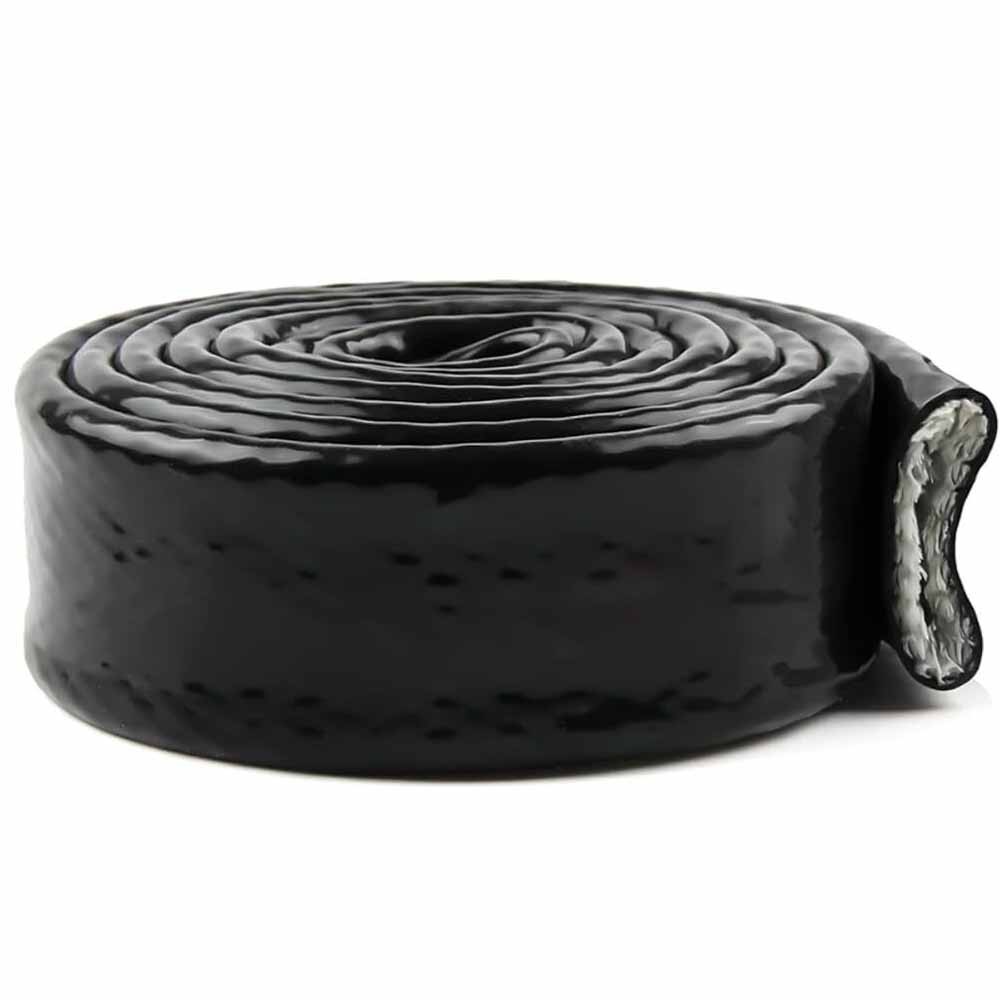 3/4" ID Heat Shielded Fire Thermo Armor Fire Sleeve Silicone Coated Fiberglass
