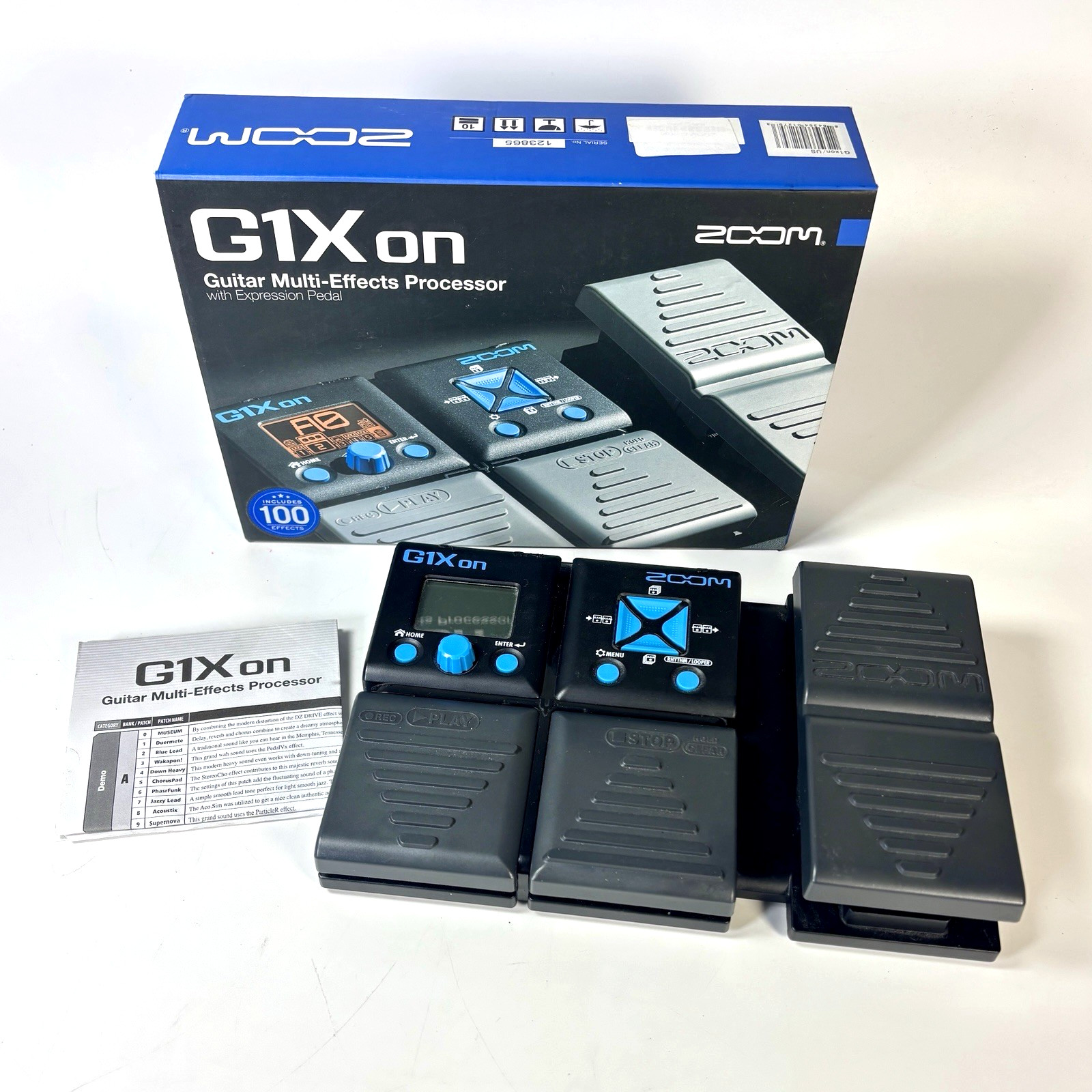 Zoom G1X-on Multi-Effects Pedal Drum Machine Looper Stomp Box - Tested Works!
