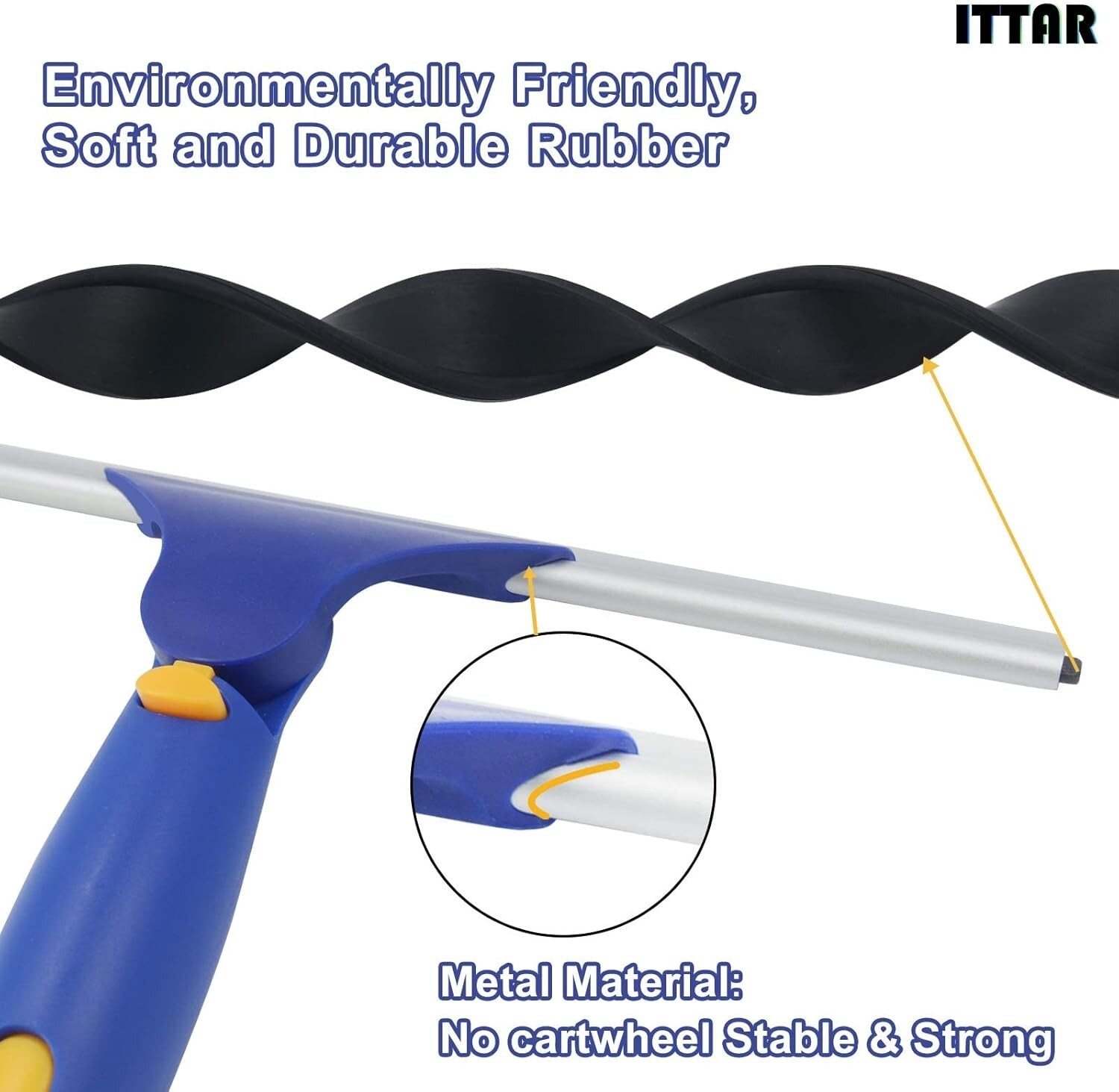 Professional Window Cleaning Kit with Microfiber Pads & Stainless Steel Poles