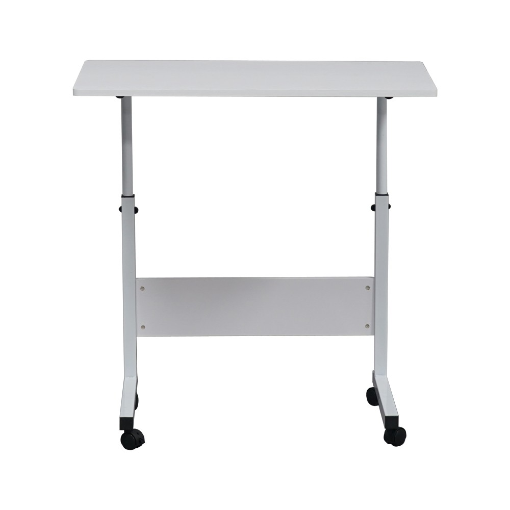 15MM Chipboard & Steel Side Table with Baffle White L