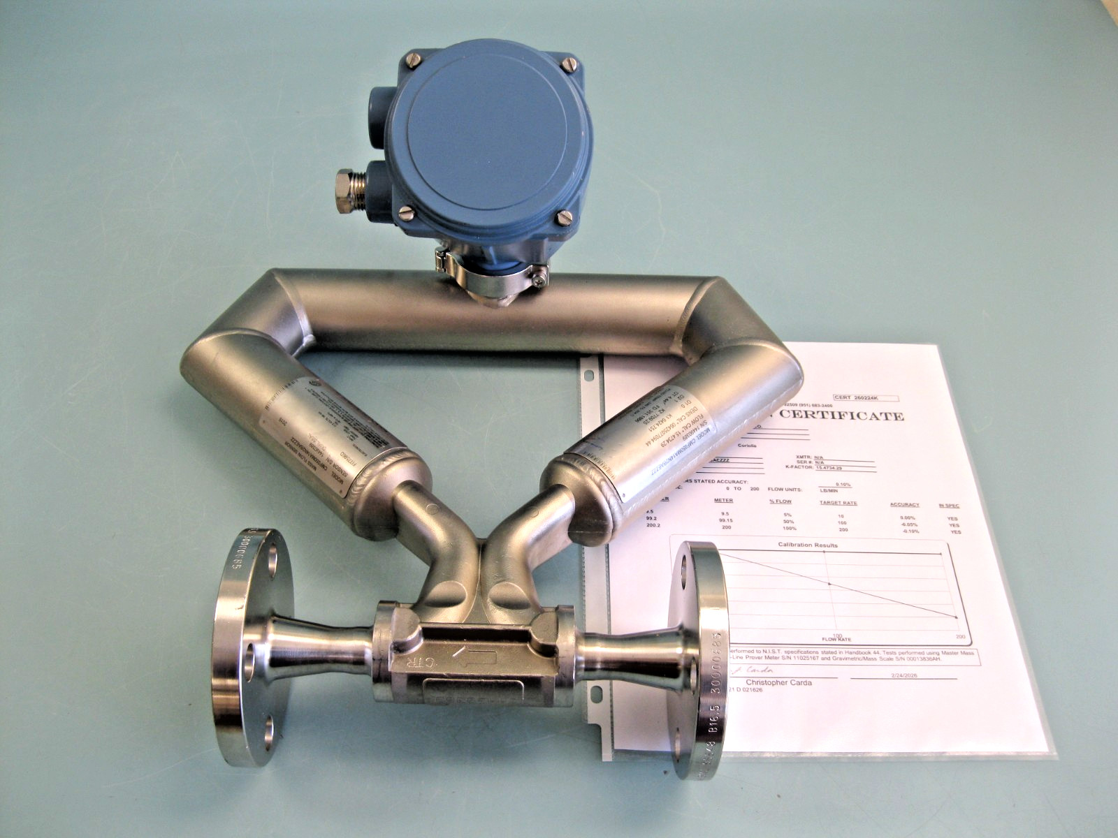 1" 150# Micro Motion CMF050 Flow Sensor 800 Enhanced Core 2015 CALIBRATED A19