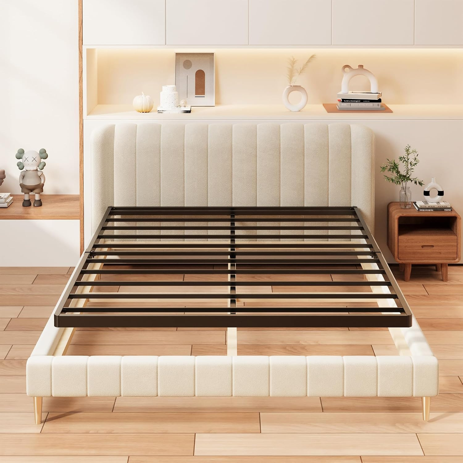 1.6 Inch Box Spring Full Size, Low Profile Sturdy Bunkie Board | Heavy Duty Meta
