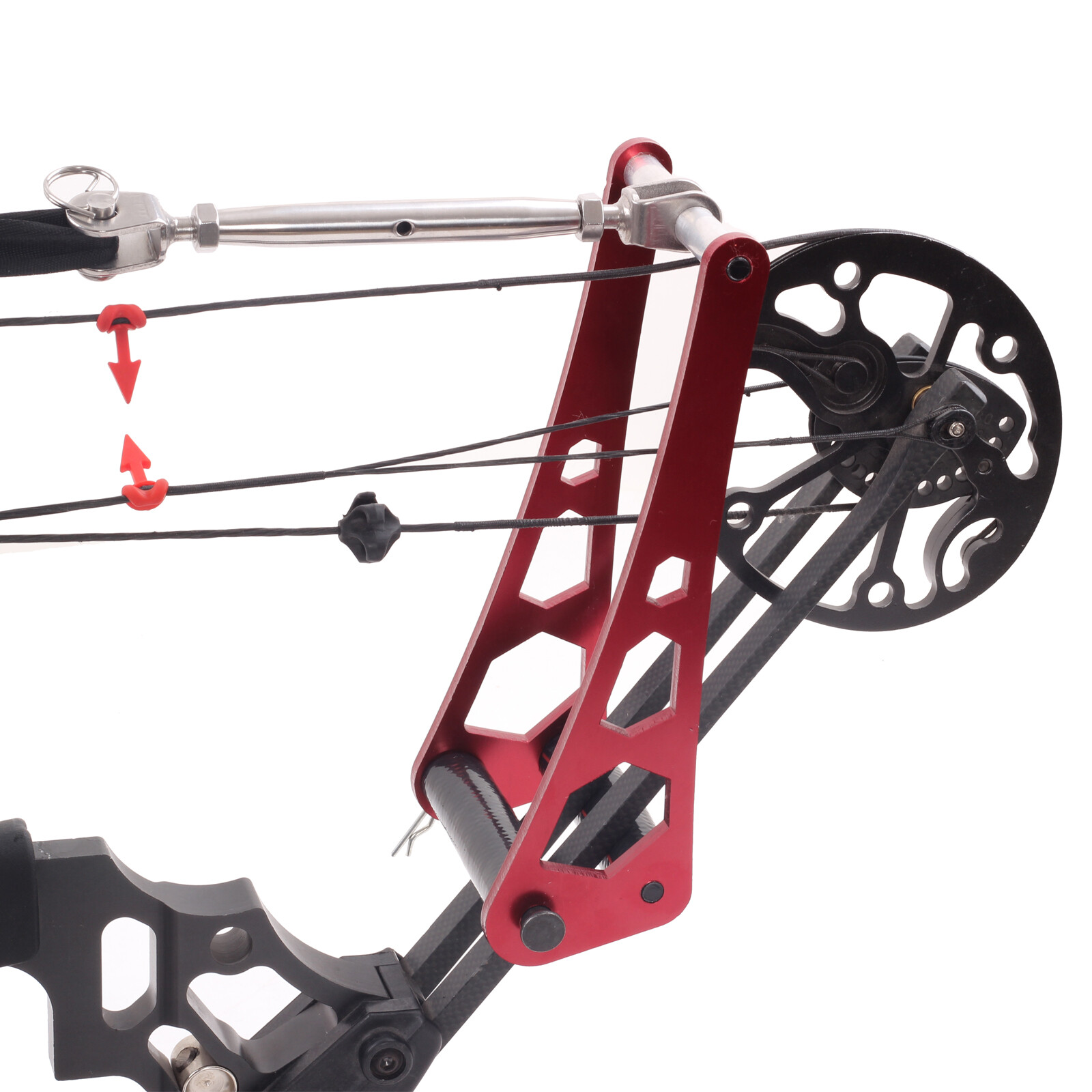 Portable Ratchet-Loc Compound Bow Press Aluminum Alloy Red 2-Piece Set