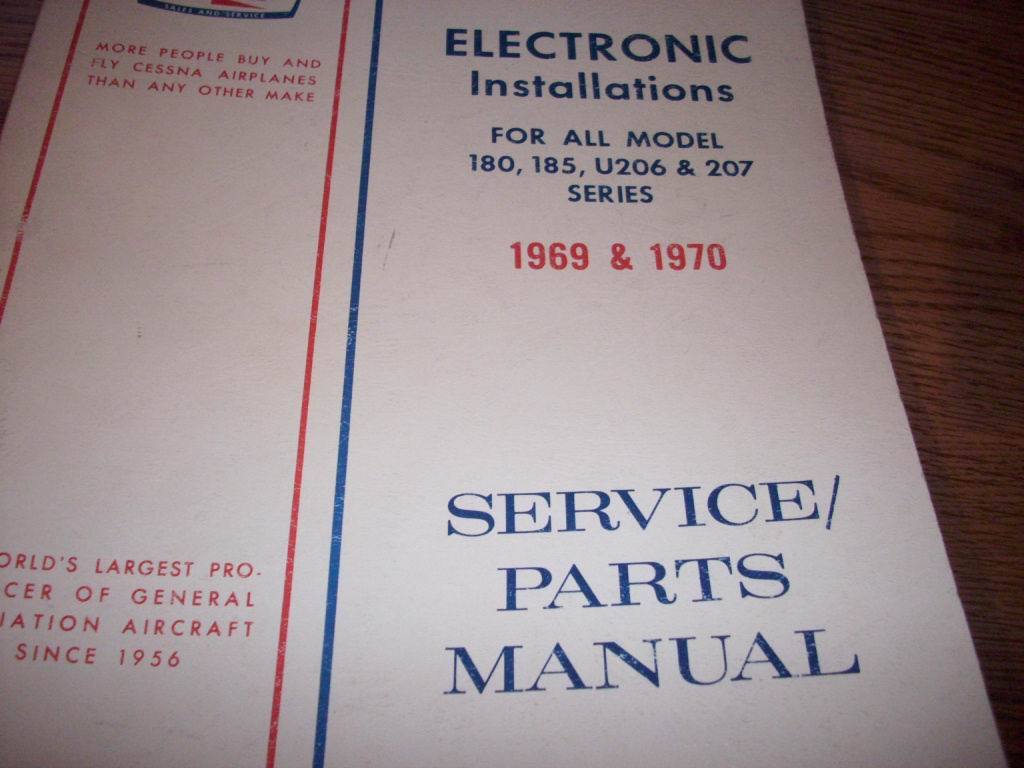 Factory Wiring Book, Service/Parts manual 1969-70 Cessna 180,185,U206,207