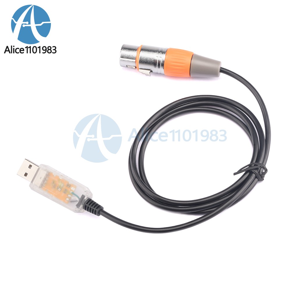 USB to DMX Interface Adapter Cable Stage Light PC DMX512 Controller Dimmer DMX