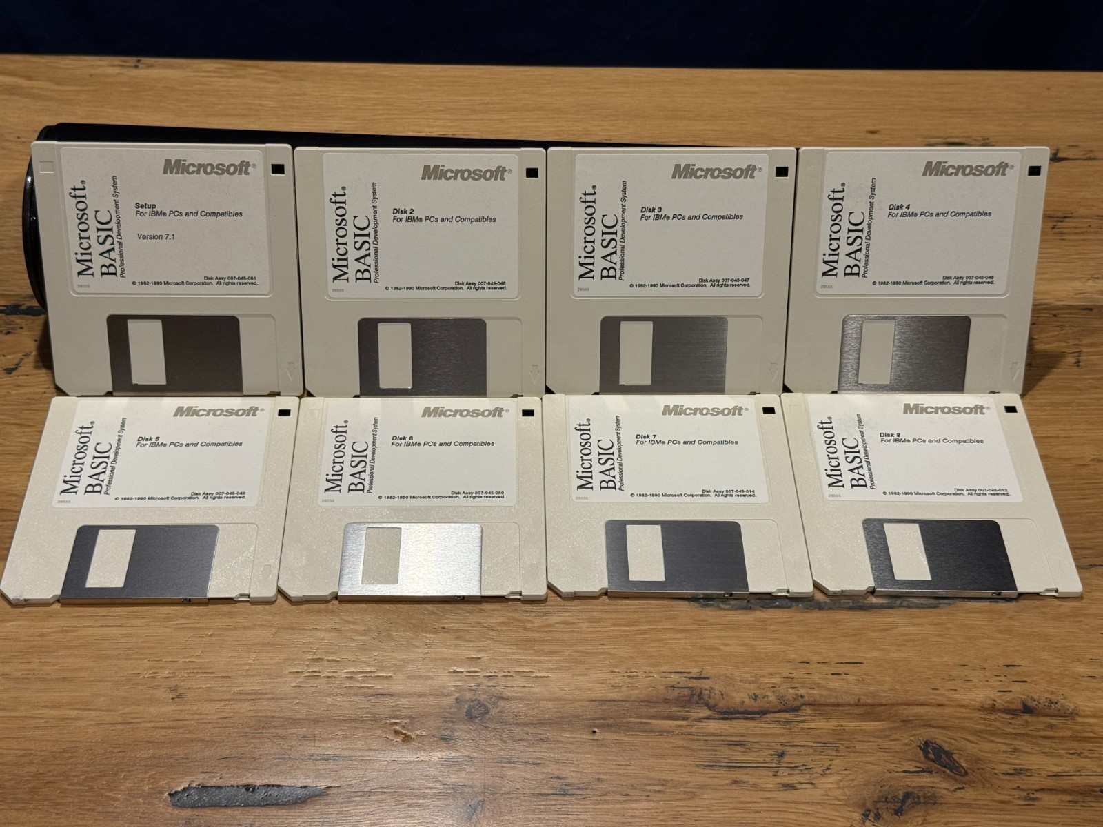 Microsoft BASIC v 7.1 - Vintage 1990 on 3.5" Disks (8)