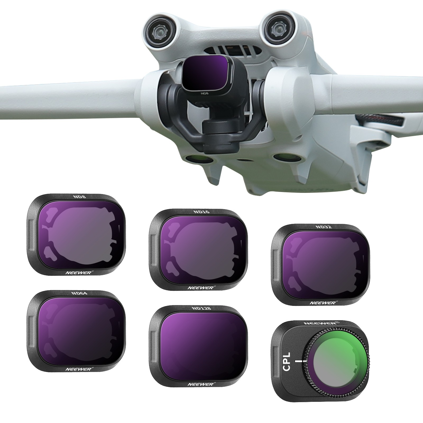 NEEWER FL-DM4D 6-Pack ND/CPL Filters for DJI Mini 3/3 Pro